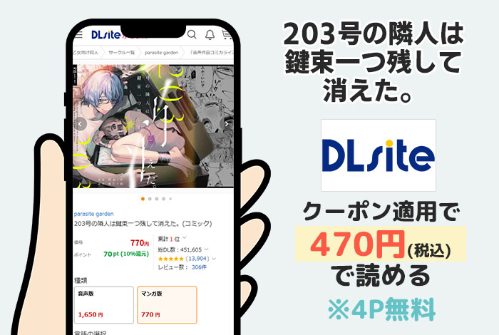 203号の隣人は鍵束一つ残して消えた。はDLsiteで読める