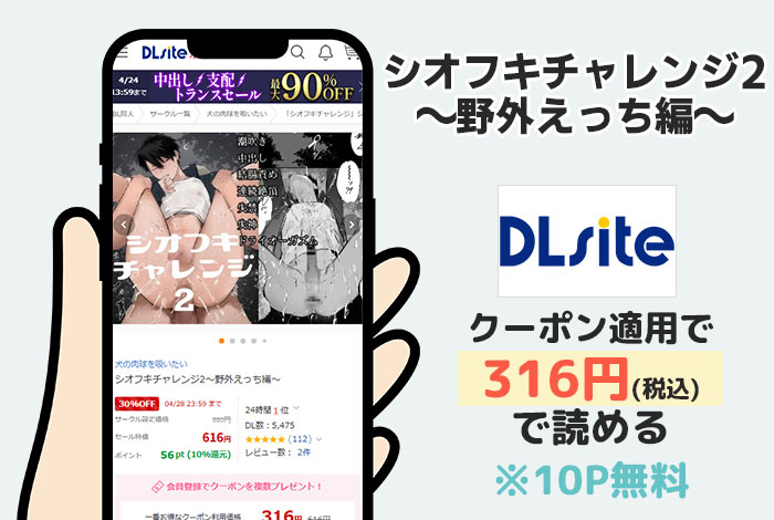 シオフキチャレンジ2〜野外えっち編〜はDLsiteで読める